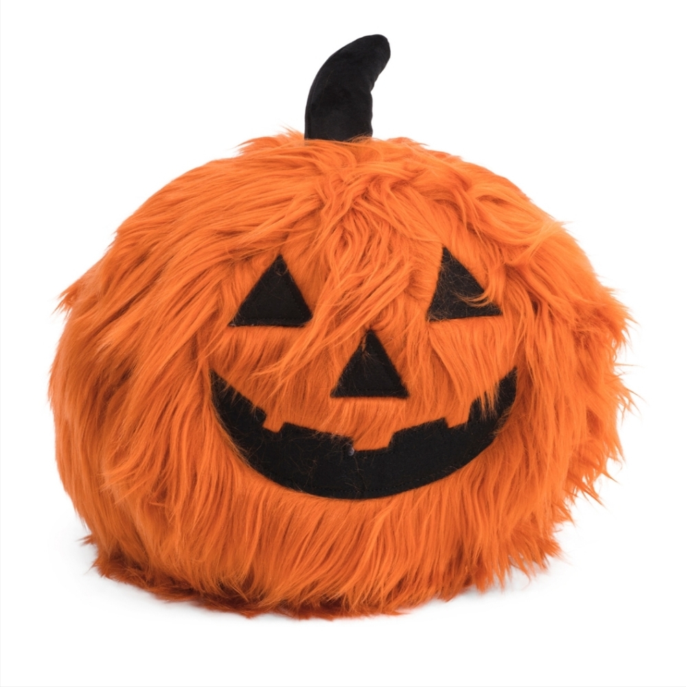 Novogratz Fluffy jack-o-lantern throw pillow